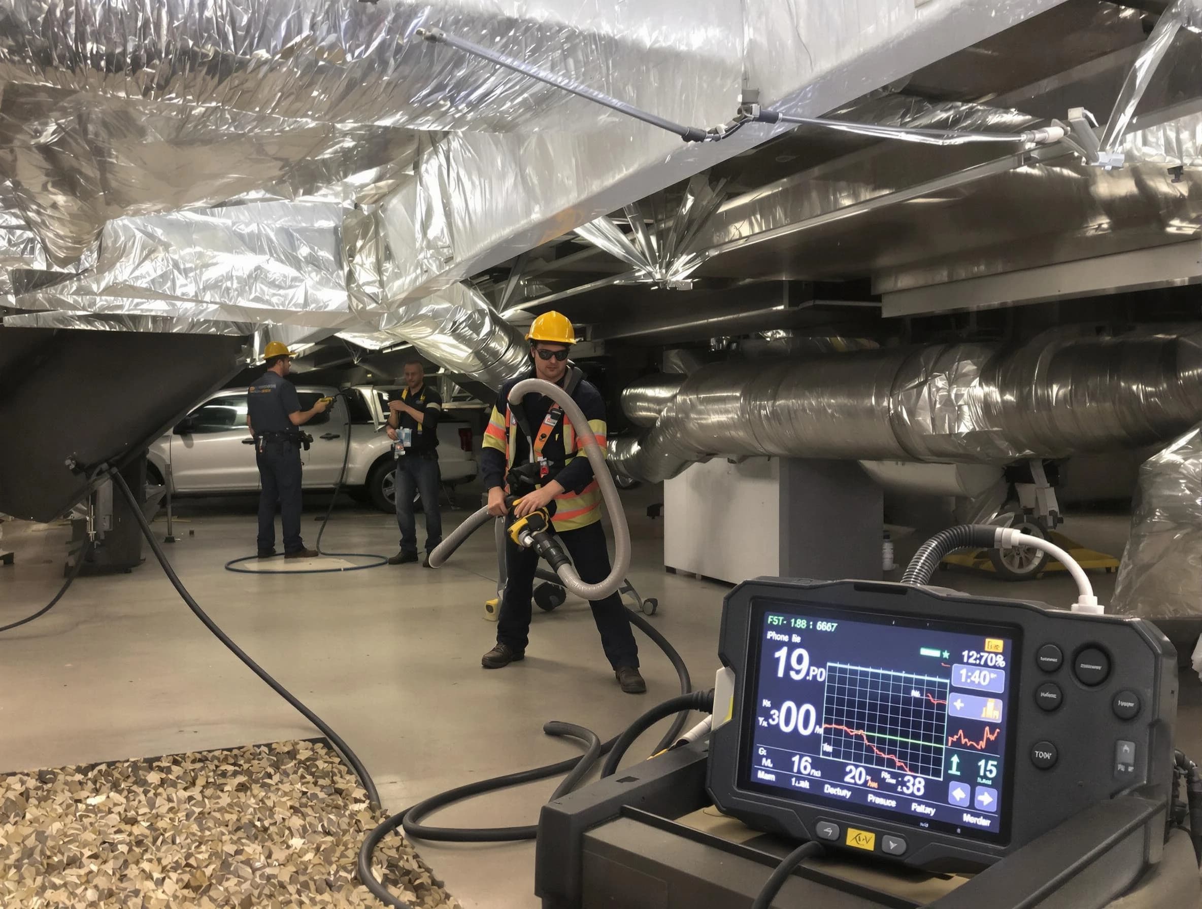 Professional negative pressure duct cleaning by Brigham City Air Duct Cleaning in Brigham City