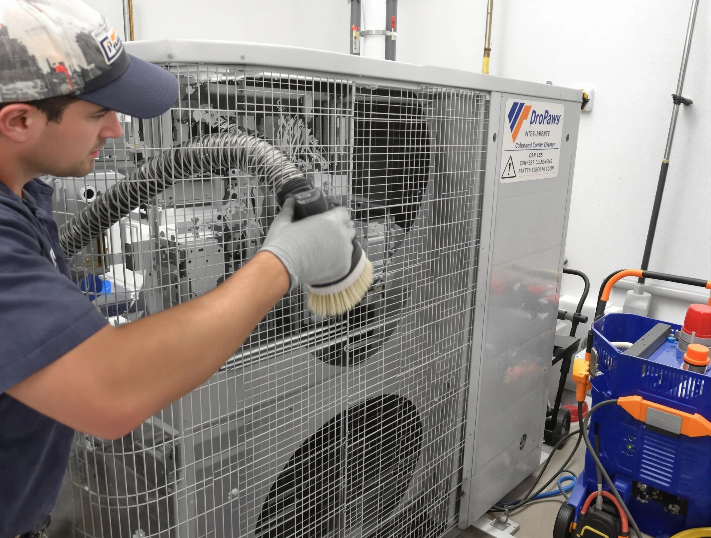 Brigham City Air Duct Cleaning specialist performing precision AC coil cleaning for improved system performance in Brigham City